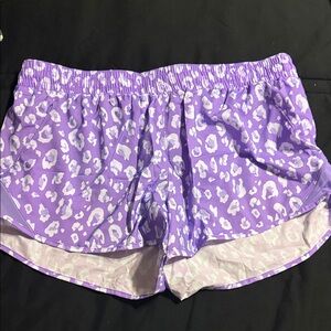All in Motion Lavender Animal Print Women's Athletic Shorts